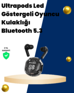 Bluetooth 5.3 Kablosuz Kulaklık 30mm Sürücü LED Ekranlı Mikrofonlu - vipsepet