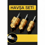 Plastik Boru Kalemtraş Kademeli Boru Açma Pvc Pprc Boru Tamir Delme Genişletme Onarımı İçin 3lü Havşa Seti ( Lisinya )