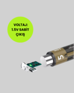 1.5V AA Şarjlı Lityum Pil | 1000+ Kez Şarj Edilebilir | Hızlı Type-C Şarj (2 Adet) - Vipsepet - Görsel 2