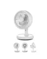 Kompakt Mini Fan Otomatik Salınımlı Sessiz Masaüstü Vantilatör - Vipsepet - Görsel 3