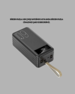 4 Çıkışlı Hızlı Şarj Destekli Powerbank - vipsepet - Görsel 3