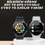 Akıllı Saat Amoled Ekran Bluetooth Bağlantılı Sesli Görüşme Nabız Ölçer - Vipsepet