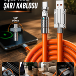 3 İn 1 Süper Hızlı Şarj Kablosu Android ve İOS Uyumlu Silikon Şarj Kablosu - Lisinya