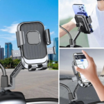 Motor,motosiklet,bisiklet ,scooter İçin 360 Derece Dönebilen Dikiz Aynası Versiyonu Telefon Tutucu Aparat ( Vipsepet )