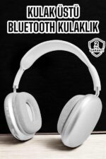 P9 Plus Kablosuz Kulak Üstü Bluetooth Kulaklık Beyaz Yüksek Ses Kaliteli - vipsepet - Görsel 2
