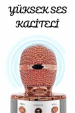 Şarjlı ve Uzun Pil Ömürlü Karaoke Mikrofon USB Bellek Destekli, Profesyonel Ses - Lisinya - Görsel 3