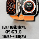 Suya ve Toza Dayanıklı 45 MM Akıllı Saat Bildirim ve Cevapsız Çağrı Görüntüleme - Lisinya