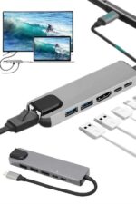Usb Type-c Hub Dönüştürücü Çevirici Çoklayıcı Macbook Çevirici 8 Portlu - Vipsepet