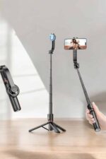 Kumandalı Tripod Telefon Tutucu Selfie Çubuğu 360 Derece Dönebilen - Vipsepet - Görsel 3