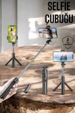 Kumandalı Tripod Telefon Tutucu Selfie Çubuğu 360 Derece Dönebilen - Vipsepet