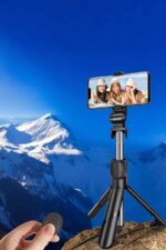 Selfie Çubuğu Tripod Kumandalı Telefon Tutucu Siyah - Vipsepet - Görsel 2