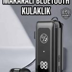 Kablolu Makaralı Bluetooth Kulaklık Uzun Pil Ömrü Dijital Göstergeli - Lisinya