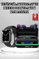 Ucuz ve Kaliteli Kulaklıklı Saat Seti Bluetooth Bağlantılı Akıllı Saat ve Kulaklık - Lisinya