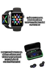 Ucuz ve Kaliteli Kulaklıklı Saat Seti Bluetooth Bağlantılı Akıllı Saat ve Kulaklık - Lisinya - Görsel 2
