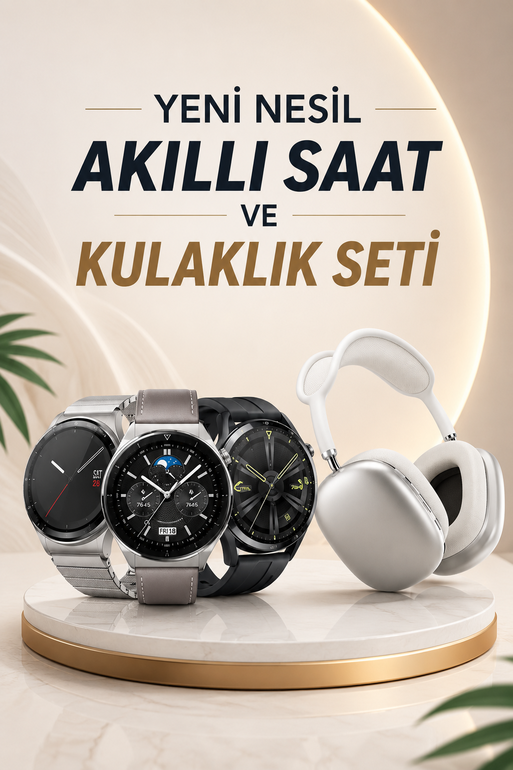 0205a566-2ab7-43c4-9a80-79dcfbe604b3 Yeni Nesil Sesli Görüşme Akıllı Saat ve Powerbank Çoklu Şarj Girişli Bluetooth Kulaklık Nabız Ölçer - vipsepet - Görsel 1