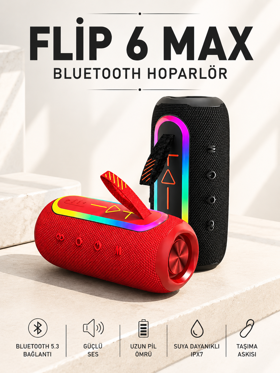 04dfb99f-1a1b-4f20-bc6e-078e3df736b1 FLİP 6 MAX BLUETOOTH HOPARLÖR - Vipsepet - Görsel 1