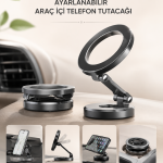Araç İçi Telefon Tutacağı Manyetik Tasarım Ayarlanabilir - Vipsepet