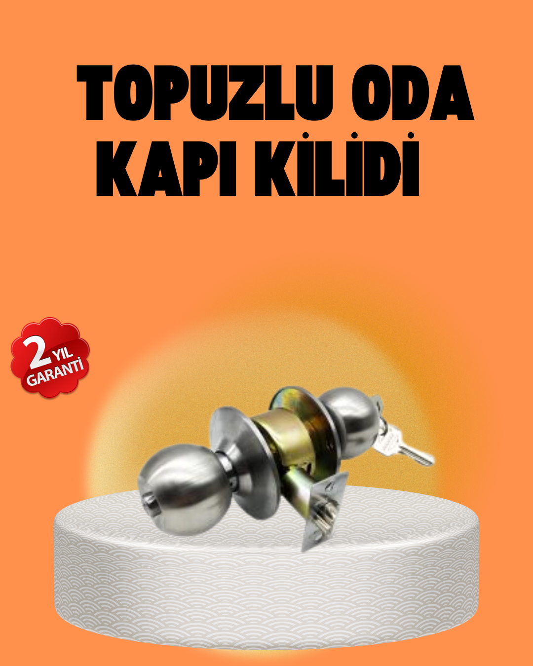 1-1 Mat Renk Topuzlu Kapı Kilidi – Giriş Tipi - Vipsepet - Görsel 1