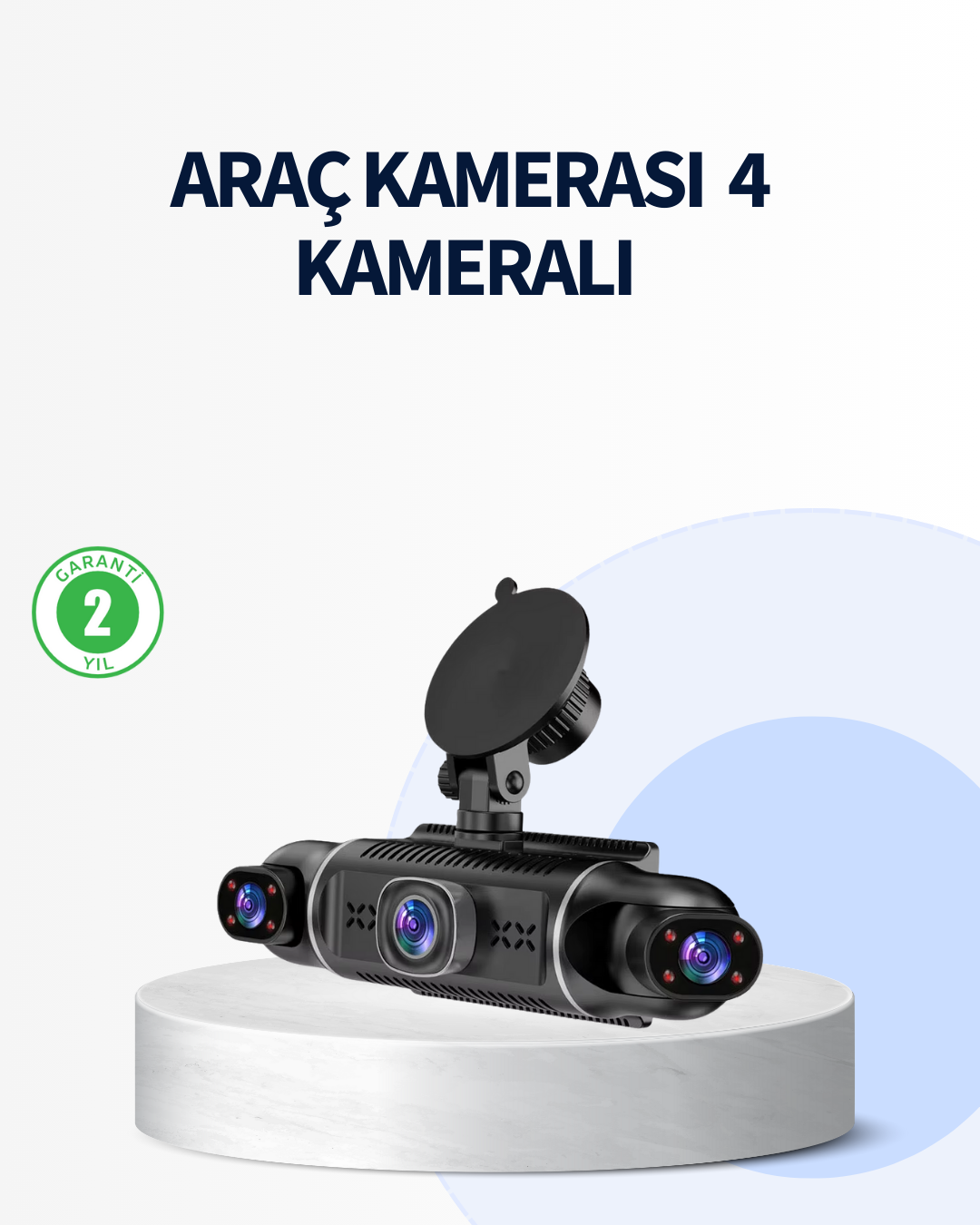1-1 4 Kameralı Araç İçi Kamera 1080P GPS Takip WiFi Gece Görüşlü - Vipsepet - Görsel 1