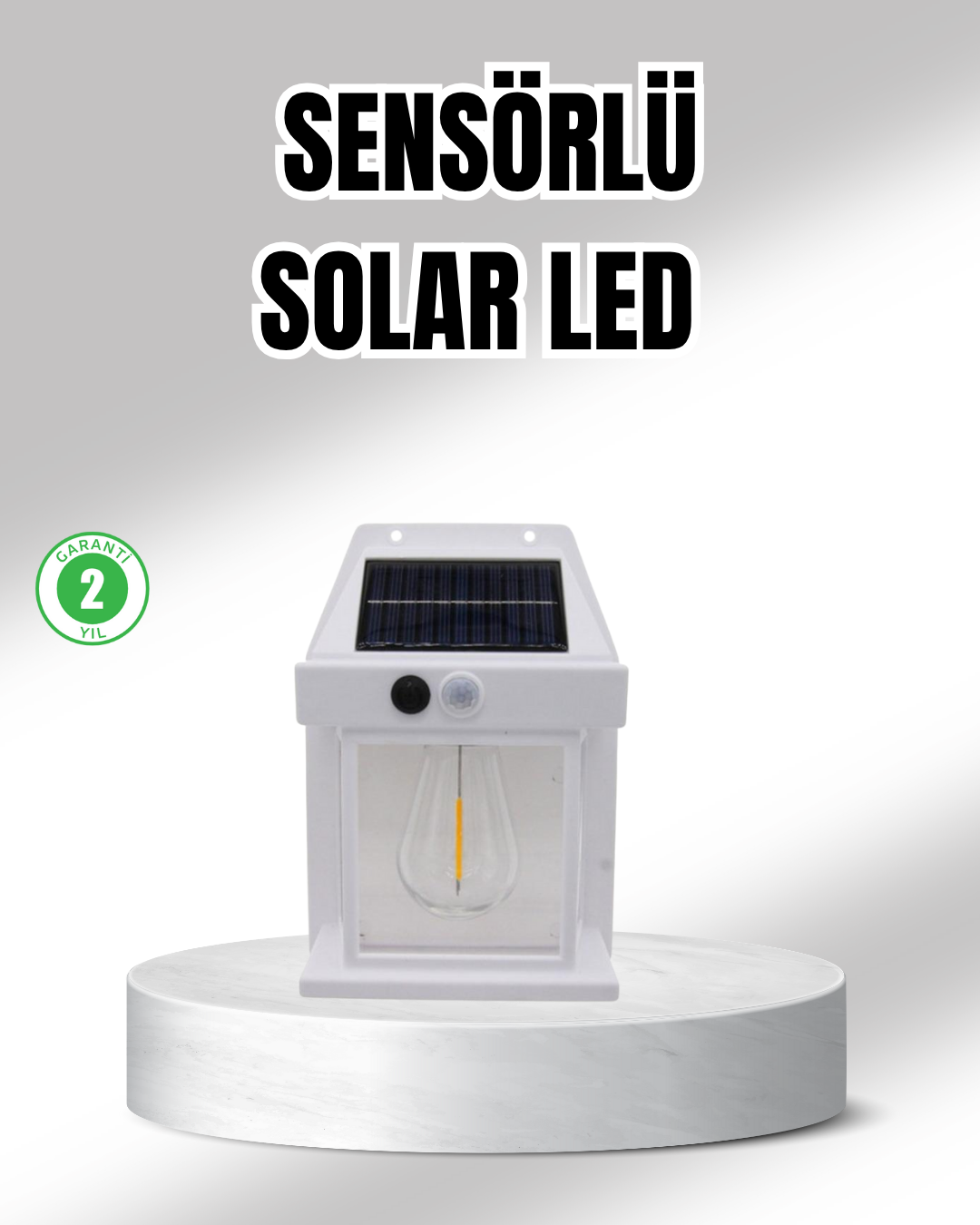 1-10 Güneş Enerjili Dış Mekan Sensörlü Duvar Lambası IP65 Su Geçirmez - Vipsepet - Görsel 1