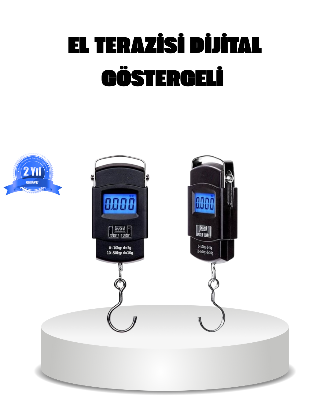 1-100 Dijital El Kantarı – 50 Kg Taşıma Kapasiteli, Taşınabilir Hassas Tartı - Vipsepet - Görsel 1