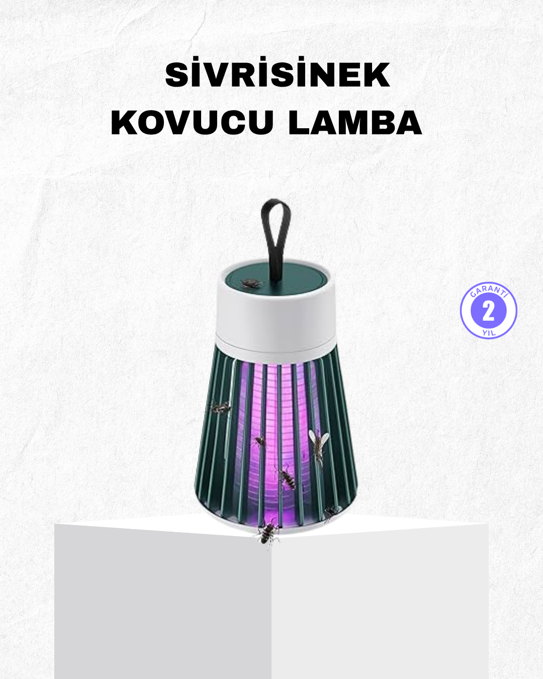 1-101 Şarjlı Mor Işıklı Sivrisinek Öldürücü Lamba – Sessiz ve Kimyasal İçermez - Vipsepet - Görsel 1