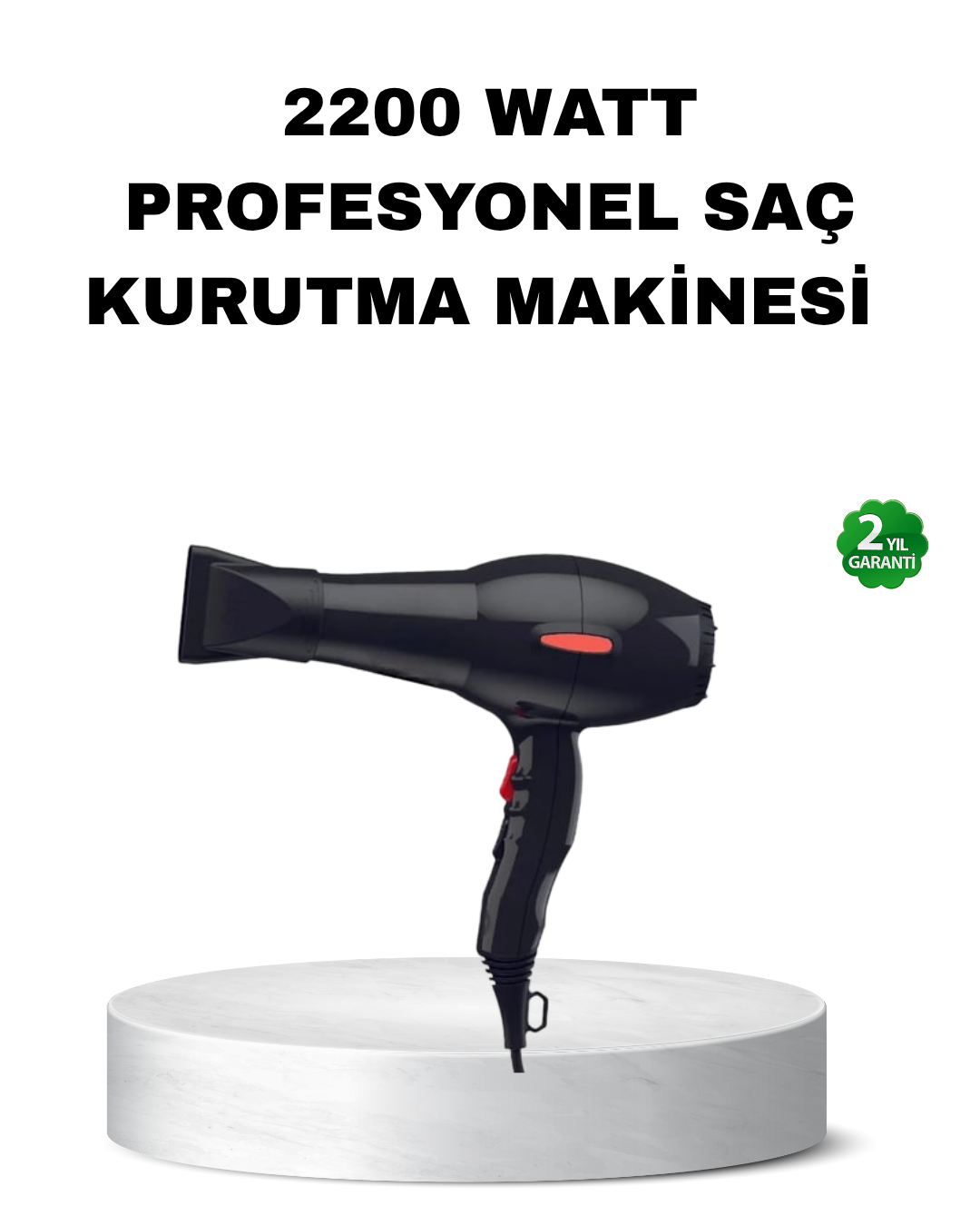 1-105 Profesyonel Saç Kurutma Makinesi – AC Motor, Soğuk Üfleme, 2 Hız Kademesi - Vipsepet - Görsel 1