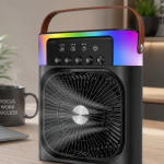 Taşınabilir Sprey Fan RGB Işıklı Mini Klima Soğutucu Nemlendirici USB Şarjlı - vipsepet