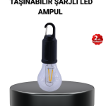 Taşınabilir Şarjlı LED Kamp Lambası – Type-C Girişli ve Kancalı Tasarım - Vipsepet