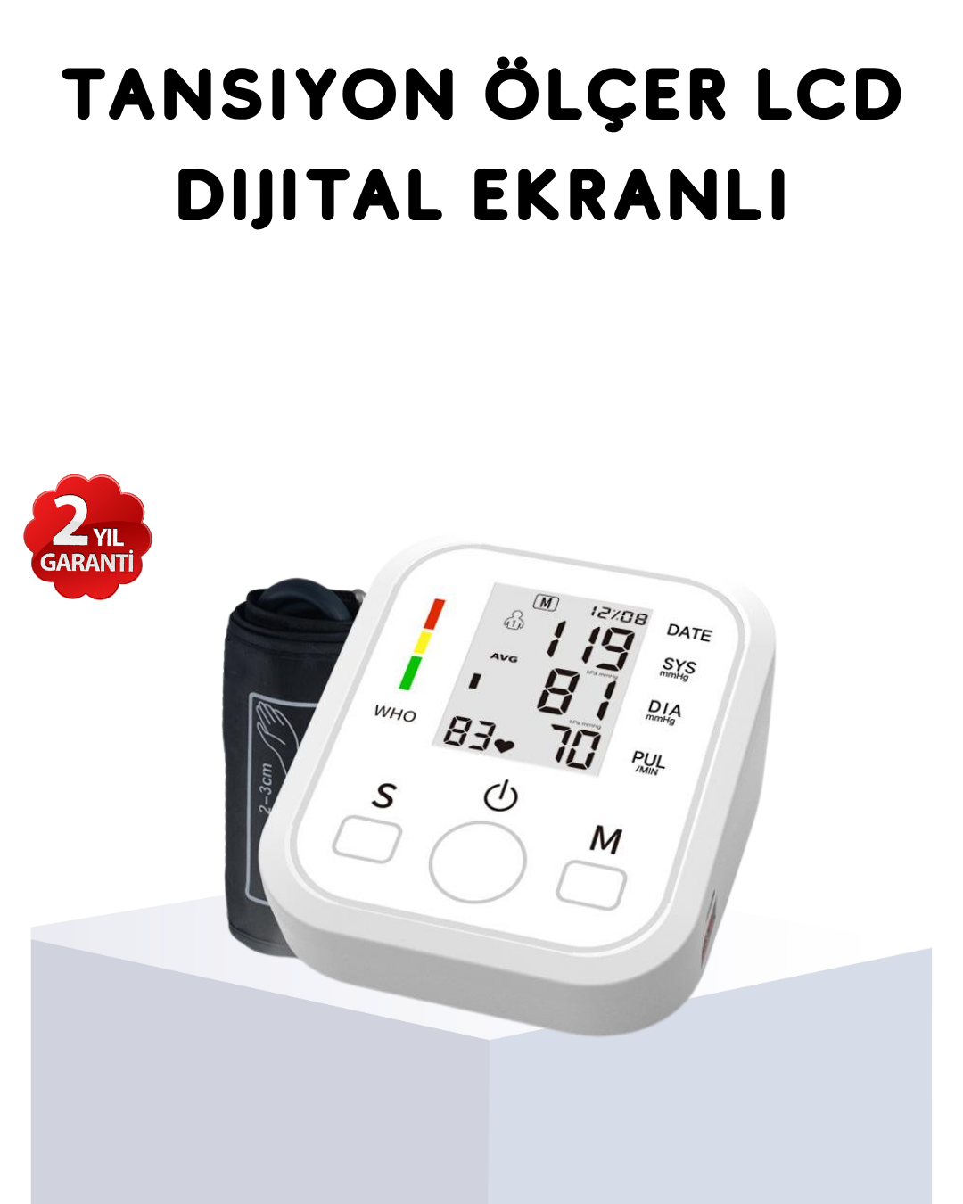 1-109 Üst Koldan Ölçüm Dijital Tansiyon Aleti – IHB Aritmi Uyarılı ve Çift Hafızalı - Vipsepet - Görsel 1