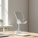 Ayarlanabilir Ergonomik Katlanabilir Masaüstü Telefon Tutucu Beyaz - Vipsepet