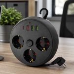 Akım Korumalı Çoklu Priz 3 Priz 3 USB 1 Type C 2 Metre Kablo Güvenli Şarj - Vipsepet