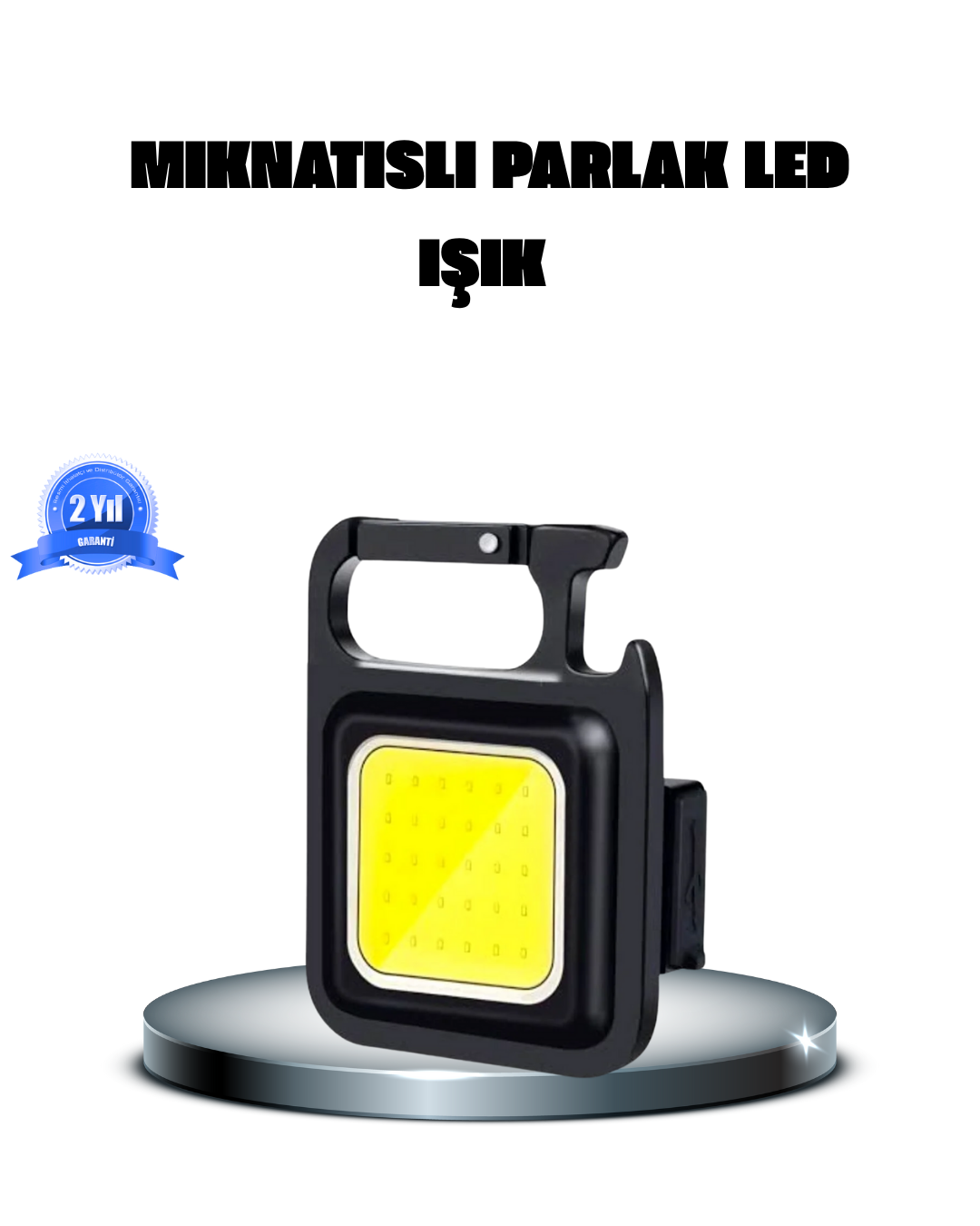 1-110 LED Mini Anahtarlık Fener – 1000 Lümen Güçlü Işık ve USB Type-C Şarjlı - Vipsepet - Görsel 1