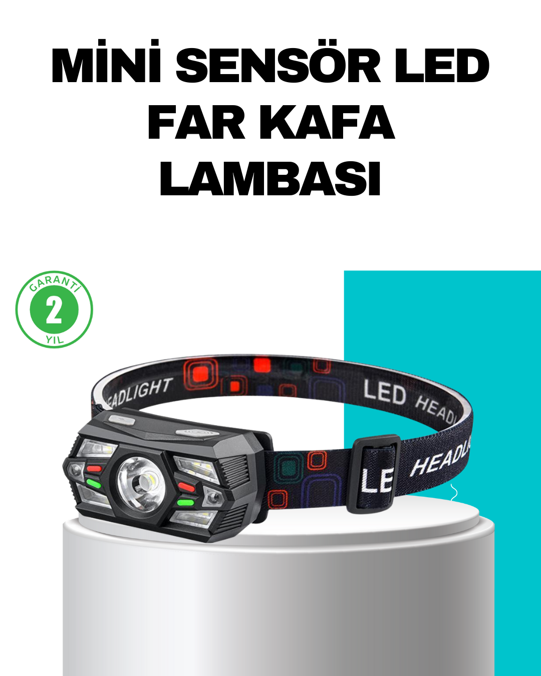 1-110 Hareket Sensörlü Şarjlı LED Far Suya Dayanıklı Çok Modlu - vipsepet - Görsel 1