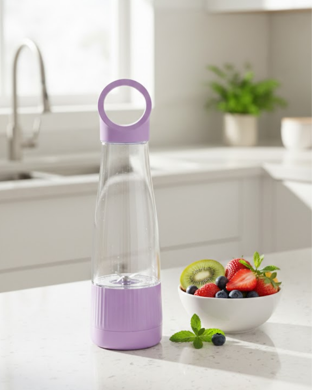 1-111 USB Şarjlı Taşınabilir Smoothie Blender 400 ml - Vipsepet - Görsel 1