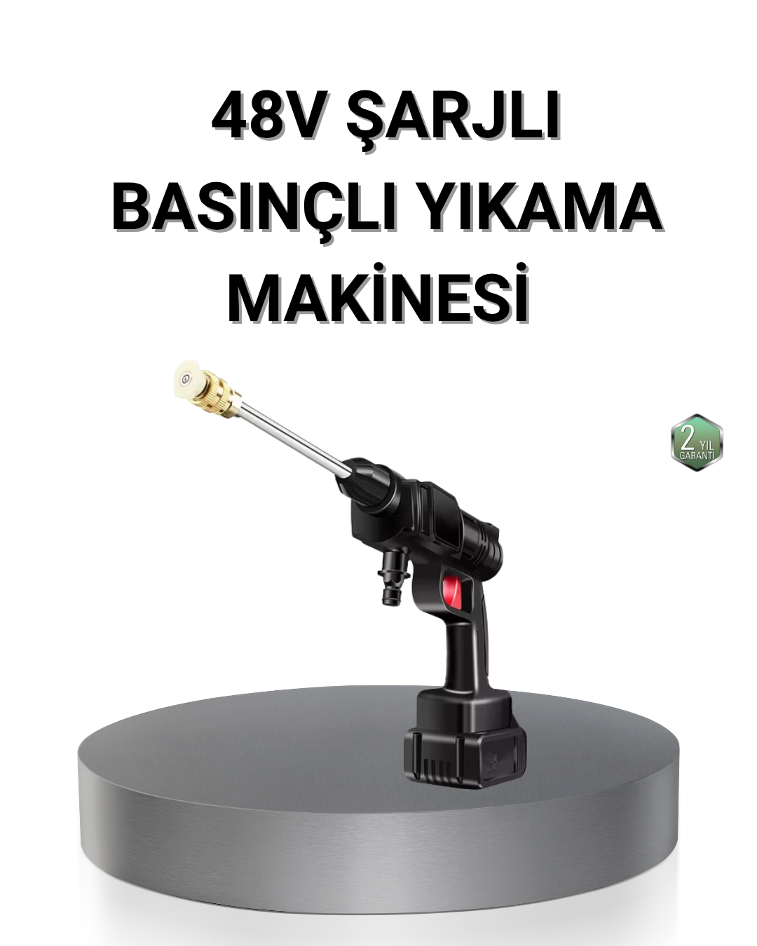 1-112 Kablosuz Basınçlı Yıkama Makinesi – 48V Güçlü Motor, 2 Pil ve Köpük Hazneli - Vipsepet - Görsel 1