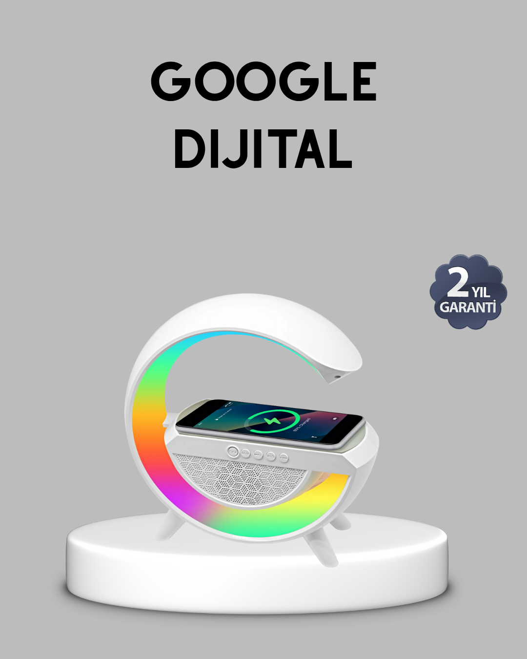 1-113 Kablosuz Şarjlı Bluetooth Hoparlör ve Gece Lambası – NFC, FM Radyo, RGB Işık - Vipsepet - Görsel 1