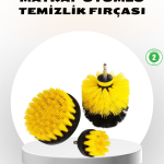 3’lü Matkap Ucu Fırça Seti – Derinlemesine Temizlik, Tüm Yüzeylerle Uyumlu - Vipsepet