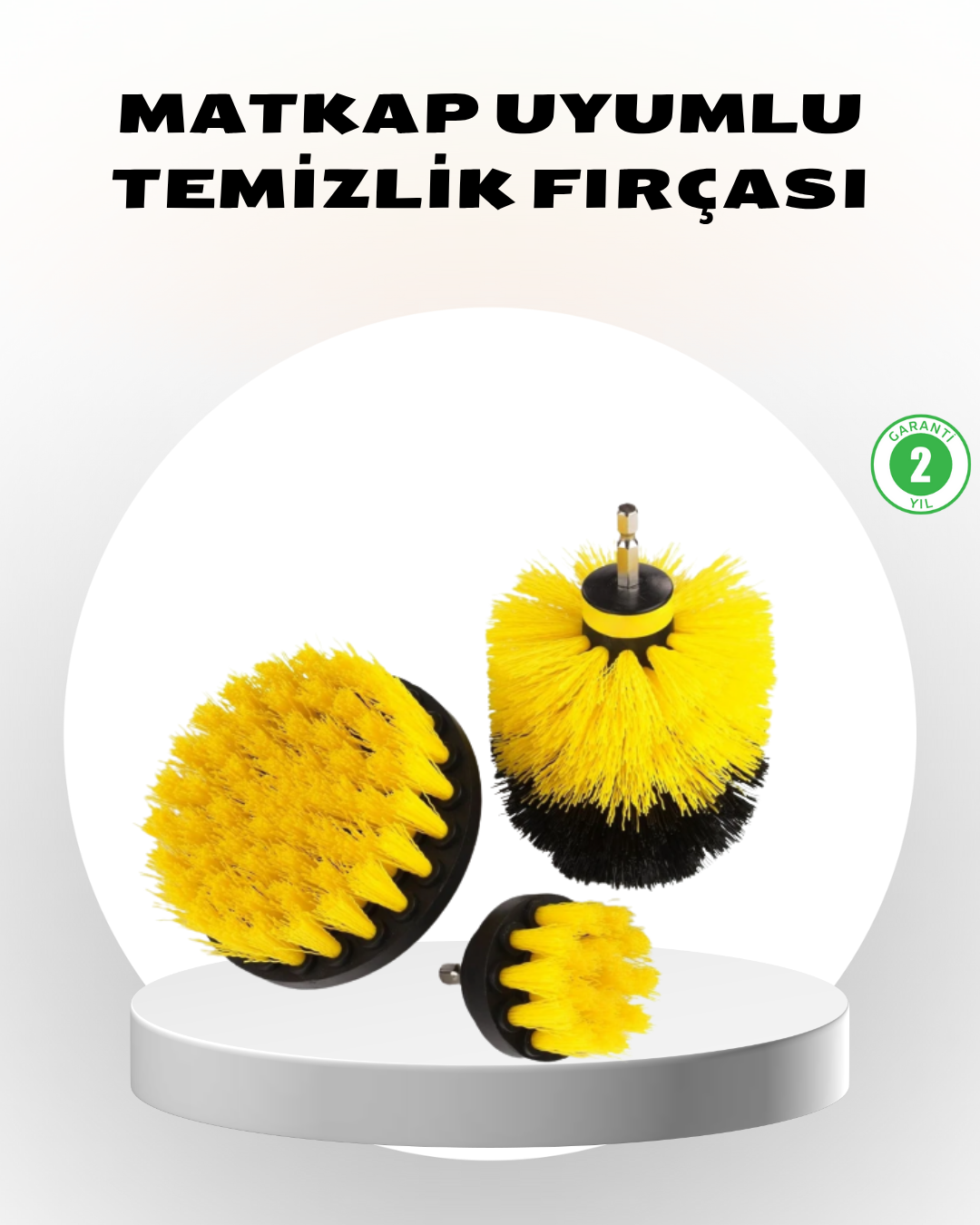 1-114 3’lü Matkap Ucu Fırça Seti – Derinlemesine Temizlik, Tüm Yüzeylerle Uyumlu - Vipsepet - Görsel 1
