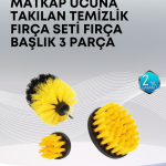 3’lü Matkap Ucu Temizlik Fırçası Seti Çok Amaçlı - Vipsepet