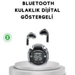 Bluetooth 5.3 Kablosuz Kulaklık HiFi Stereo ve Ekstra Bass Dijital Ekranlı - vipsepet
