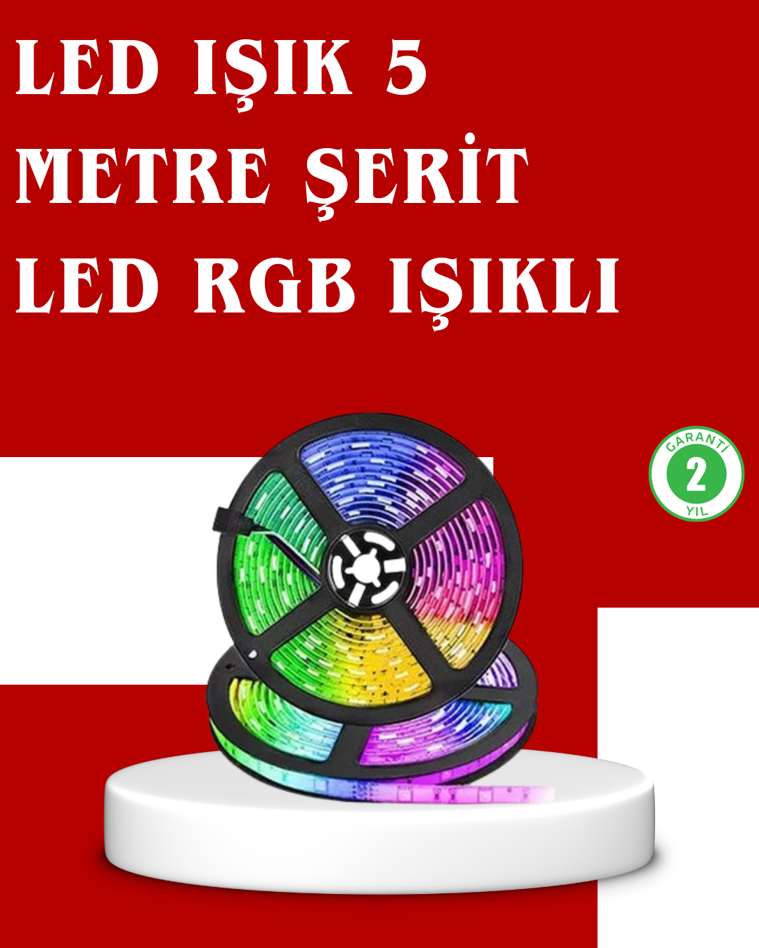 1-118 5 Metre Kumandalı RGB Şerit LED Aydınlatma - Vipsepet - Görsel 1