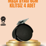 6 cm Kilitsiz Masa Ayağı Tekerleği 4’lü Set Çok Amaçlı - Vipsepet