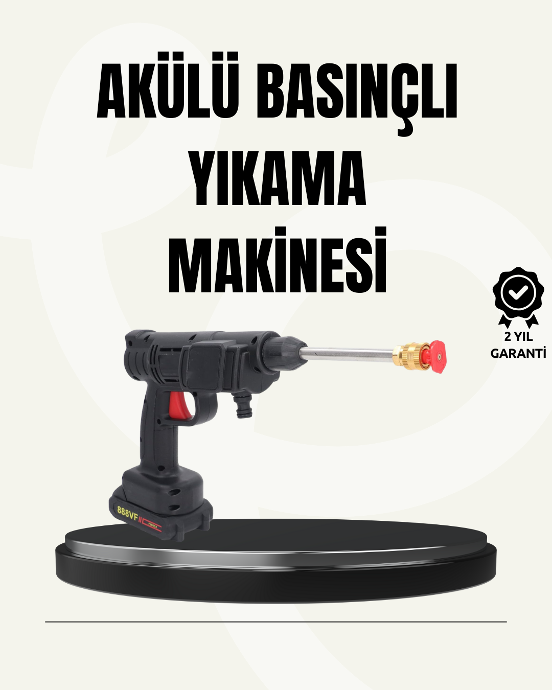 1-126 TEK BATARYALI 48V Şarjlı Basınçlı Yıkama Makinesi - Vipsepet - Görsel 1