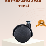 4 cm Kilitsiz Mobilya Ayağı Tekli Kolay Dönen Masa ve Sehpa Ayağı - Vipsepet