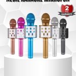 Karaoke Mikrofon Bluetooth Bağlantılı Aux Girişli Uzun Pil Ömrü Yüksek Ses Kaliteli - Vipsepet