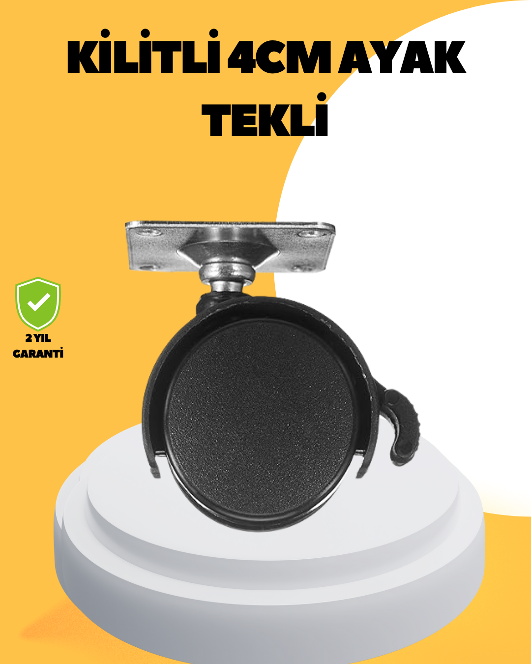 1-128 4 cm Kilitli Mobilya Tekerleği Tekli Sessiz ve Dayanıklı - Vipsepet - Görsel 1