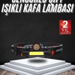 Kafa Lambası Çalışma Işığı Süper Parlak Mıknatıslı Lityum Lion Pilli - Vipsepet