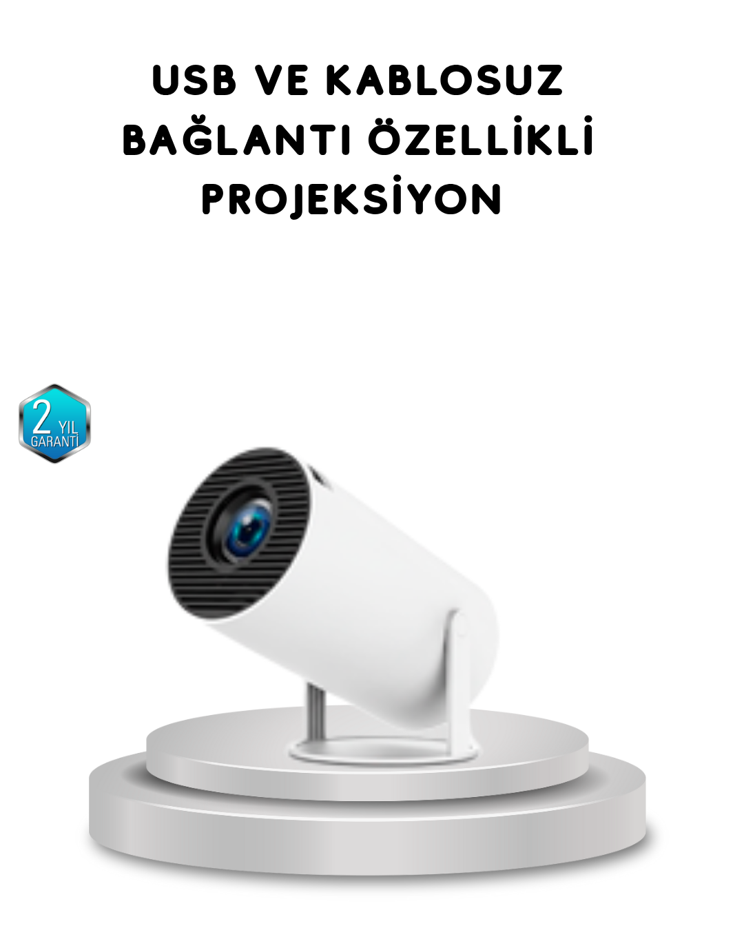 1-131 Full HD 4K Uyumlu Projeksiyon Cihazı 130 İnç Geniş Ekran Destekli - Vipsepet - Görsel 1
