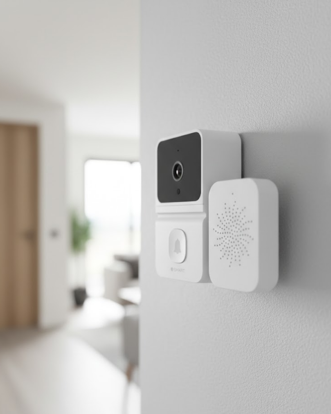 1-132 WiFi Akıllı Kapı Zili Kamera Gece Görüşlü Çift Yönlü Sesli - Vipsepet - Görsel 1